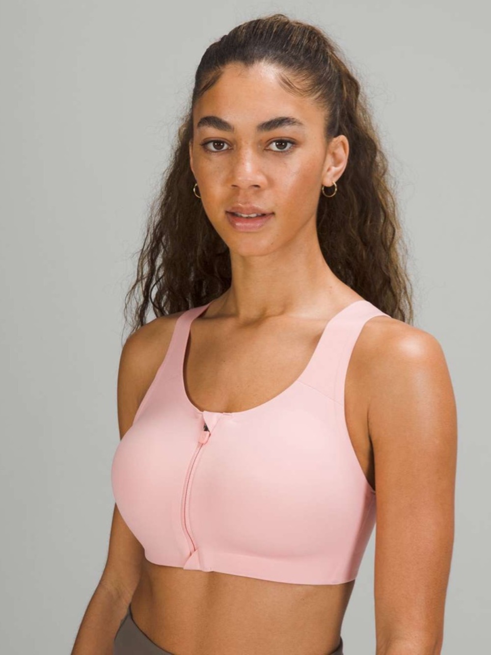 lululemon athletica Enlite Front-Zip Bra - Dew Pink